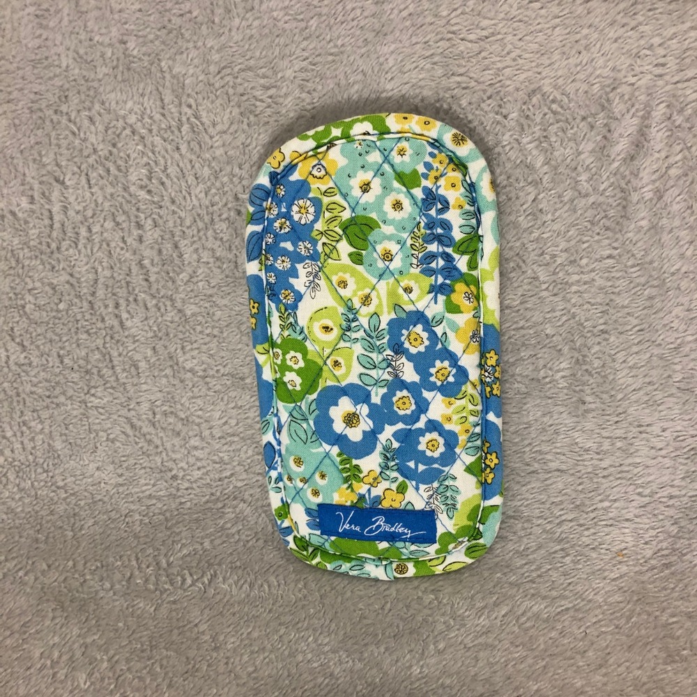 Vera Bradley Floral‎ Padded Cell Phone Case/glasses Holder Quilted Pocket